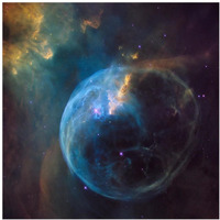 Bubble Nebula (NGC 7635)-Paper Art-38"x38"