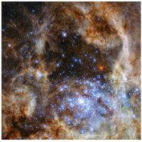 Star Cluster R136-Paper Art-32"x32"