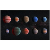 Artist Impression of Hot Jupiter Exoplanets - Unannotated-Paper Art-32"x20"