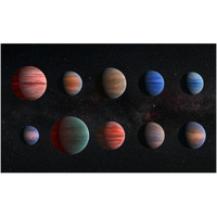 Artist Impression of Hot Jupiter Exoplanets - Unannotated-Paper Art-38"x24"