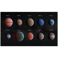 Artist Impression of Hot Jupiter Exoplanets - Annotated-Paper Art-32"x20"