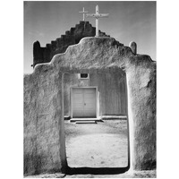 Front view of entrance, Church, Taos Pueblo National Historic Landmark, New Mexico, 1942-Paper Art-14"x18"