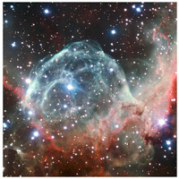 Thor's Helmet Nebula-Paper Art-32"x32"