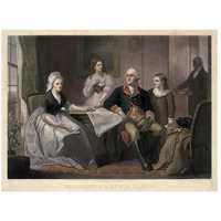 Washington and His Family-Paper Art-26"x20"