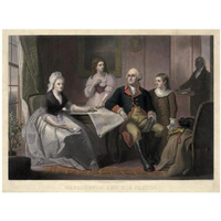 Washington and His Family-Paper Art-34"x26"