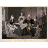 Washington and His Family-Paper Art-42"x32"