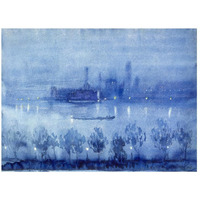 Blue Night, London-Paper Art-26"x20"