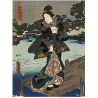 Costumes in Five Different Colors - Black (Kuro)-Paper Art-38"x50"