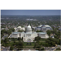 Aerial view, United States Capitol building, Washington, D.C.-Paper Art-20"x14"