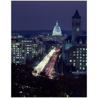 Dusk view of Pennsylvania Avenue, America's Main Street in Washington, D.C.-Paper Art-20"x26"