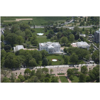 Aerial view of the White House, Washington, D.C.-Paper Art-20"x14"