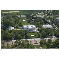 Aerial view of the White House, Washington, D.C.-Paper Art-38"x26"
