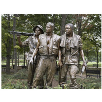 Vietnam memorial soldiers by Frederick Hart, Washington, D.C.-Paper Art-34"x26"