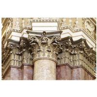 Main Reading Room. Detail of capitals of engaged columns. Library of Congress Thomas Jefferson Building, Washington, D.C.]-Paper Art-32"x22"