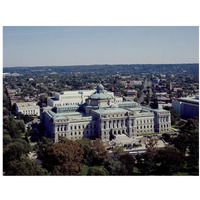 View of the Library of Congress Thomas Jefferson Building from the U.S. Capitol dome, Washington, D.C.-Paper Art-18"x14"