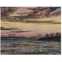 Sunset Over the Ice  - Custom Crop-Paper Art-26"x22"