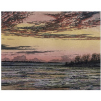 Sunset Over the Ice  - Custom Crop-Paper Art-37"x30"