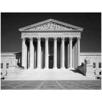 U.S. Supreme Court building, Washington, D.C. - Black and White Variant-Paper Art-26"x20"