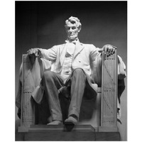 Lincoln Memorial, Washington, D.C. - Black and White Variant-Paper Art-18"x22"