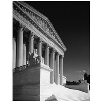 U.S. Supreme Court building, Washington, D.C. - Black and White Variant-Paper Art-32"x42"