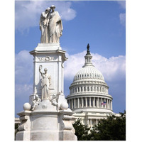 The Peace Monument located in Peace Circle on the grounds of the U.S. Capitol, First St. and Pennsylvania Ave., Washington, D.C. - Vintage Style Photo-Paper Art-24"x30"