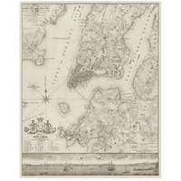 Plan of the City of New York, copied from the Ratzer Map. Surveyed in the Years 1766-1767.-Paper Art-22"x26"