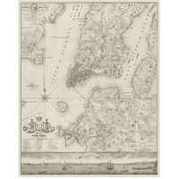 Plan of the City of New York, copied from the Ratzer Map. Surveyed in the Years 1766-1767.-Paper Art-24"x30"