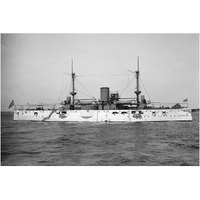 USS Texas, 1895-Paper Art-20"x14"