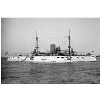 USS Texas, 1895-Paper Art-26"x18"