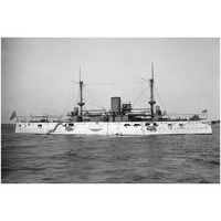 USS Texas, 1895-Paper Art-50"x34"