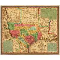 New map of Texas : with the contiguous American & Mexican states, 1835-Paper Art-24"x20"