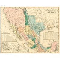 A map of the United States of Mexico : as organized and defined by the several acts of the Congress of that Republic, 1846-Paper Art-32"x26"
