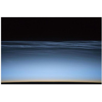 Noctilucent Clouds Over Earth-Paper Art-20"x14"