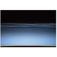 Noctilucent Clouds Over Earth-Paper Art-26"x18"