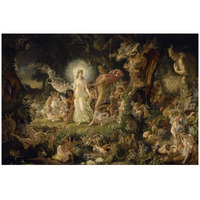 The Quarrel of Oberon and Titania-Paper Art-32"x22"