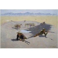 Fight for the Waterhole-Paper Art-20"x14"