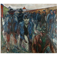 Workers on their Way Home, 1913-1914-Paper Art-38"x34"