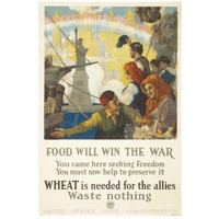 Food Will Win the War, 1917-Paper Art-18"x26"