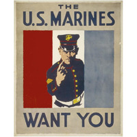 The U.S. Marines Want You, 1914/1918-Paper Art-24"x30"