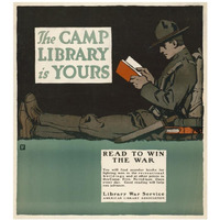 The Camp Library is Yours - Read to Win the War, 1917-Paper Art-34"x38"
