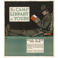 The Camp Library is Yours - Read to Win the War, 1917-Paper Art-41"x46"