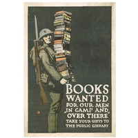 Books Wanted for our Men in Camp and Over There, 1918/1923-Paper Art-22"x32"