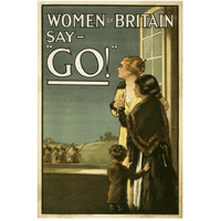 Women of Britain say - "Go!"-Paper Art-34"x50"