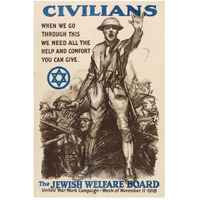 Civilians - The Jewish Welfare Board, 1918-Paper Art-34"x50"