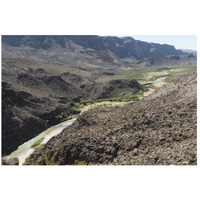 View of the Rio Grande River along Texas Rt. 170-Paper Art-26"x18"