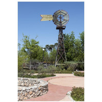 Windmill in the Will Looney Legacy Park at the Museum of South Texas History in Edinburg, TX-Paper Art-22"x32"