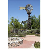Windmill in the Will Looney Legacy Park at the Museum of South Texas History in Edinburg, TX-Paper Art-34"x50"