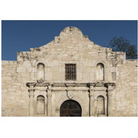 Doorway to the Alamo, an 18th-century mission church in San Antonio, TX-Paper Art-24"x18"