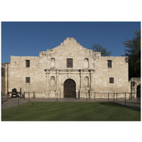 Doorway to the Alamo, an 18th-century mission church in San Antonio, TX-Paper Art-42"x30"