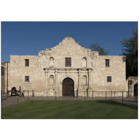 Doorway to the Alamo, an 18th-century mission church in San Antonio, TX-Paper Art-46"x33"